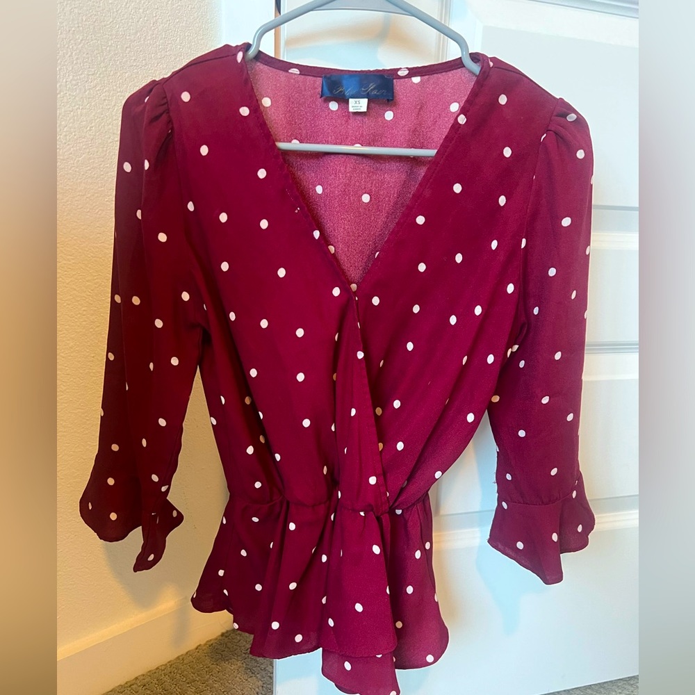 Francesca’s Top - burgundy